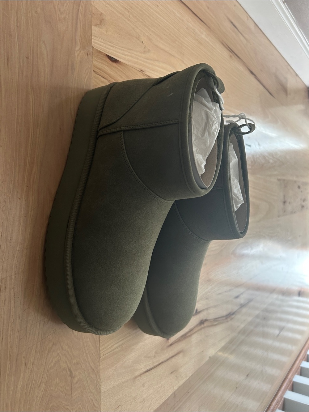 American Eagle Outfitters Olive Green Slip-On Clog Mules